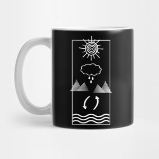 Sun mountains sea (white) Mug